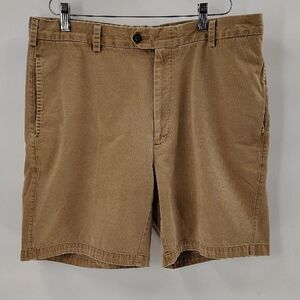 Orvis Mens Khaki Tan Shorts Size 36 100% Pima Cotton